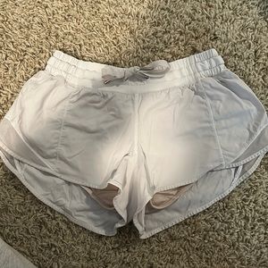 White Lululemon Hotty Hot Shorts